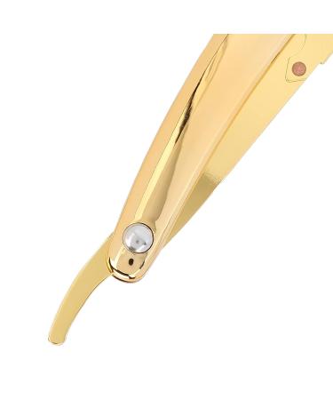Golden Stainless Steel Men's Razor - Premium Hand Shaver for Home & Barber Use (No Blade Included) - International Shipping Available - Buy Online on GoSupps.com