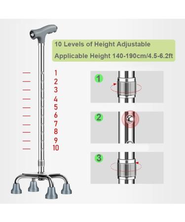 LINYUES Lightweight Aluminum Forearm Crutches Non-Slip Crutches for Adults with Rubber Handles Applicable Height 140-190cm/4.5-6.2ft Fashionable - Buy Online on GoSupps.com