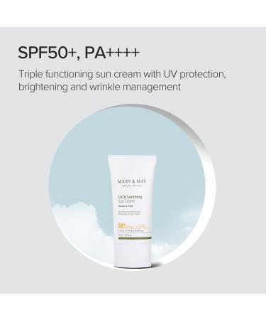  Mary&May CICA Soothing Sun Cream SPF50+ PA++++ 50ml - Buy Online on GoSupps.com