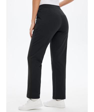 BALEAF Women's Fleece Lined Straight Leg Sweatpants with Zipper Pockets - Black Large - Buy Online on GoSupps.com