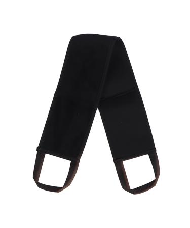 Self Tanner Back Applicator Mitt Lotion Applicator Strip for Even Tan Washable Tanning Glove with Easy Grip Handles Suitable for All Types of People Flocking Material Black