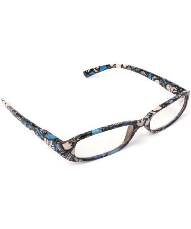 Kcibyvx Women's Flower Striped Reading Glasses with Bag - Resin Lens Presbyopic Glasses (Diopters 1.00 to 4.00) - Stylish & Functional Eyewear - Buy Online on GoSupps.com