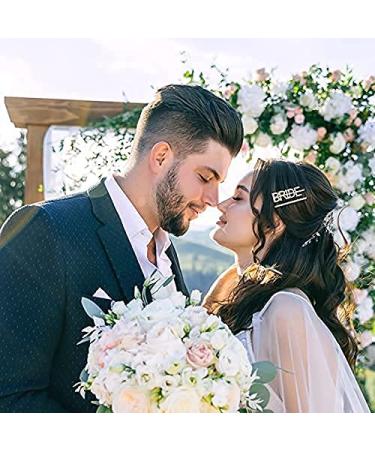 Bride Hair Clips - BRIDE Lettering Rhinestone Bobby Pins for Bachelorette Party Decorations - Buy Online on GoSupps.com