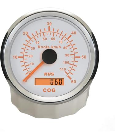 KUS GPS Speedometer Odometer 60 Knots 110 KM/H for Boats & Yachts - 85mm Backlight (White) - Fast International Shipping - Buy Online on GoSupps.com
