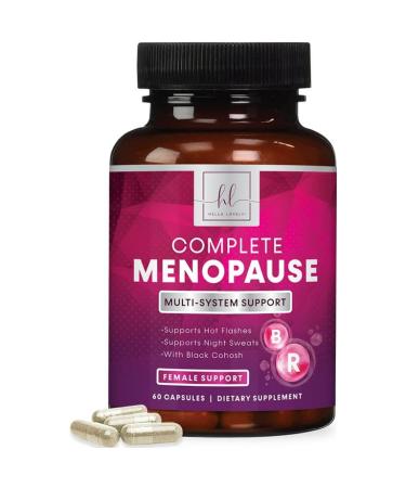 Menopause Supplement for Women Menopause Vitamins with Black Cohosh Dong Quai & Chasteberry for Hot Flashes Night Sweats Energy & Hormone Support Multi Benefit Menopause Relief - 60 Capsules