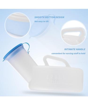 AWOKEN Reusable Men's Urinal - 30oz 800ML Wide Base, Spill Proof, Portable Travel Pee Bottle - White and Blue - Buy Online on GoSupps.com