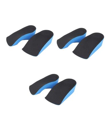 Healvian 3 Pairs Height Increase Insoles for Men Height Insoles Pu Insoles Height Boosting Insoles Shoe Pad Half Elevator Insole Height Increasing Insoles Lift Insoles Miss Heel Back Pad