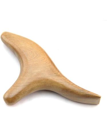 Healifty Trident Shaped Gua Sha Board - Natural Wood Scraping Massage Tool for Spa & Acupuncture - Buy Online on GoSupps.com