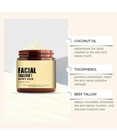 Organic Whipped Beef Tallow & Honey Balm Grass Fed Face Moisturizer 4.23oz | Skin Care & Lip Balm (2pcs) - Nourish Your Skin Naturally - Buy Online on GoSupps.com