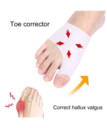 Schellen 2 Pairs Bunion Corrector for Women and Men - Pain Relief Silicone Splint and Sleeve (White) - Buy Online on GoSupps.com