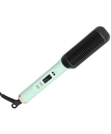 Hair Straightener Brush - Negative Ion Technology for Effortless Styling | International Shipping Available (Green - Buy Online on GoSupps.com
