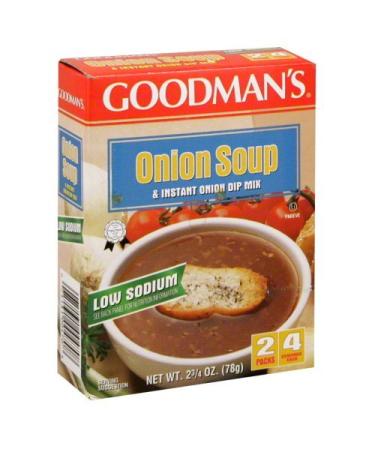 Goodmans Low Sodium Onion Soup and Dip Mix 2.75 oz - Pack of 12