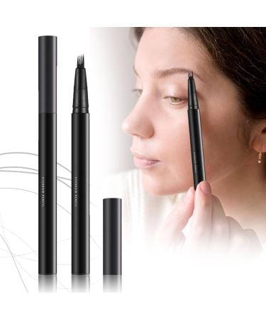 Magic Eyebrow Pencil 2024 Upgrade Microblade Eyebrow Pen Dual-Ended Microblading Eyebrow Pen Waterproof and Long Lasting Eye Brow Pencils for Natural Like Effect Brows (black)