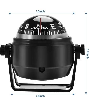 Yosoo Health Gear Mini Boat Navigation Compass | Marine Ball Compass for Night Vision | Dashboard Compass for Boat, Car, Truck - Buy Online on GoSupps.com