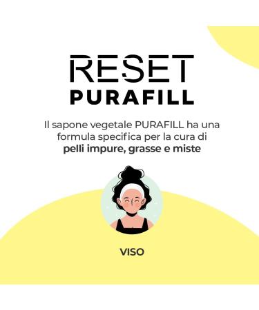  Altagamma Italia PURAFILL RESET Purifying Vegetable Soap 100 g - Face Impure Skin - Buy Online on GoSupps.com