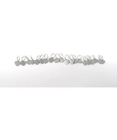 20 Pieces Silver Hair rings for braids 316L Stainless Steel heart charm cuffs accessories for Hair Decoration Style Jewelry (Solid Heart) - Buy Online on GoSupps.com