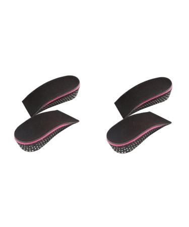 FRCOLOR 2 Pairs Lift Shoe Insert Invisible Shoe Lift Height Increase Insole Invisible Insole Lifts Cushion Pads Blackx2pcs mediumx2pcs
