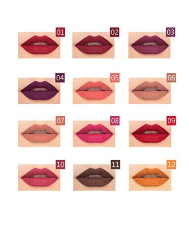 12 Pcs Waterproof Lip Liner Pencil Set | Long Lasting Matte Lipstick Makeup Kit - Beauty Lips Collection - Buy Online on GoSupps.com
