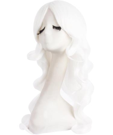 MapofBeauty Charming Long Wavy Hair Wig - Women's Party Full Wig in White - Buy Online on GoSupps.com