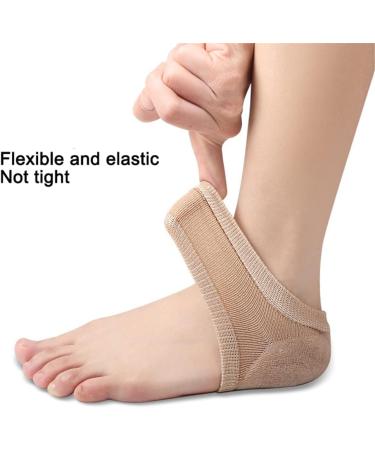 Moisturizing Gel Heel Socks - 2 Pairs Toeless Spa Socks for Cracked Heel Treatment & Dry Feet Care for Men & Women - Buy Online on GoSupps.com