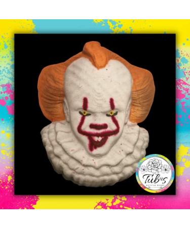 Killer Clown Bath Bomb Pennywise Penny Wise IT Bathtime Bathbomb Scary Spooky Creepy Bloody Fizzer Foam Horror UK Handmade Gift