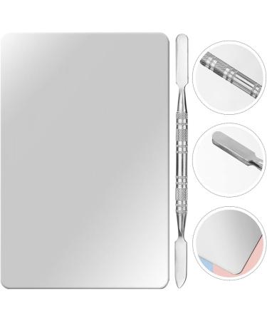 Palette de Maquillage en Acier Inoxydable avec Spatule Kit Cosm tique Portable pour M langer Fond de Teint Pigments et Nail Art Outil Indispensable pour Maquilleurs - Buy Online on GoSupps.com