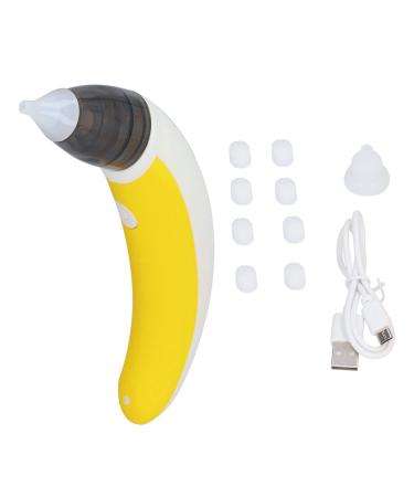 Infant Nose Sucker Soft Silicone Electric Nasal Aspirator with Detachable Design for Infants Babys (Yellow)