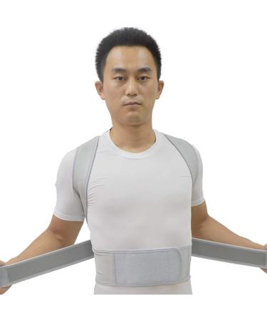 Posture Corrector Brace Adjustable Breathable Clavicle Support Posture Stabilization for Men and Women Upper Back Brace for Providing Shoulder Neck Pain Relief (Grey M) (Grey L) Gray Large - Buy Online on GoSupps.com