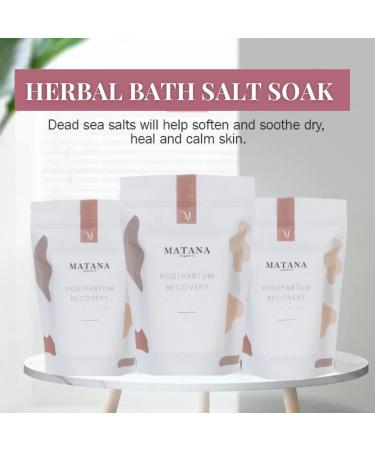 Matana Herbal Sitz Bath Soak - Postpartum & Hemorrhoid Care Relief | 100% Natural Epsom Salt with Organic Rose Bud & Lavender | 8oz Vegan - Buy Online on GoSupps.com