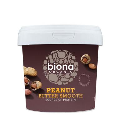 Biona Biona Pack of 12 Smooth Peanut Butter 1000g