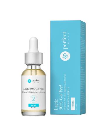 Lactic 50% Gel Peel Chemical Peels for Face Breakout Scars Chemical Exfoliant for Face Strength Level 2 1.0 fl oz. e 30 mL Perfect Image 50% Strength