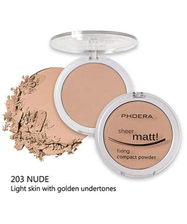 AQUAPURITY PHOERA Sheer Matte Compact Powder - Long-Lasting Makeup Fixer (203 NUDE) - Buy Online on GoSupps.com