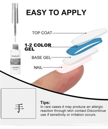 Reflective Glitter Nail Art Line Polish Gel Kit 12 Colors for UV/LED Paint Nails Drawing DIY Painting Varnish 8ml Liner Gel - (Color: Multi) - Buy Online on GoSupps.com