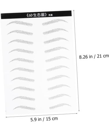 WOONEKY 6 Sheets Pairs Eyebrow Makeup Tools Brow Lamination False Eyebrows Sticker Stickers Eye Brow Black - Buy Online on GoSupps.com