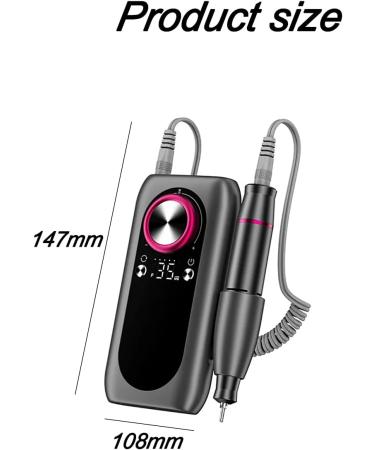 Electric Nail Drill Portable Rechargeable Electric Nail Drill With Led Large Display 4000mah Capacity Electric Nail Drill Machine Manicure Pedicure Polishing Shape Tools - Buy Online on GoSupps.com