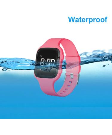 15 Alarm Vibrating Reminder Watch - Waterproof Medical Vibration Watch (Pink Square) for International Shipping - Buy Online on GoSupps.com