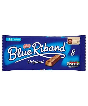 Blue Riband Milk Chocolate Biscuit Bars 8 Pack 8 x 19g (Pack of 6)