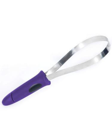 BOTH WINNERS Dual-Sided Shedding Blade with Stainless Steel Blade De-Shedding Tool for All Dogs with Soft Touch Grip Handle(PURPLE) - Buy Online on GoSupps.com