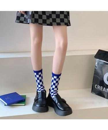 Akamas Women s Colorful Checkered Socks - Funny Breathable Cotton Crew Socks Warm Everyday Sports Socks Size 35-41 - Perfect Gift! - Buy Online on GoSupps.com