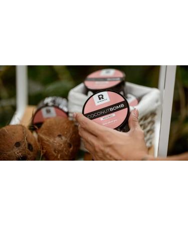 BYROKKO Coconut Bomb Hair Mask - Nourishing Deep Conditioner for Damaged Hair Natural Coco Oil Treatment 180g & Free Brush - Ideal for All Hair Types - Buy Online on GoSupps.com