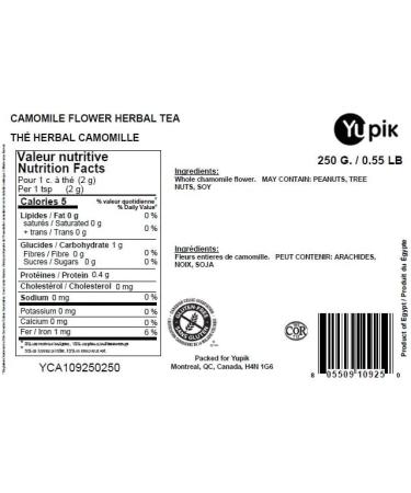 Yupik Chamomile Flower Herbal Tea Loose Tea 250g 1 kg (Pack of 1) - Buy Online on GoSupps.com