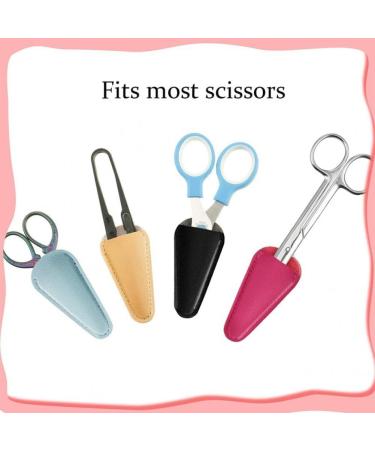 6 Pcs Embroidery Scissors Sheath Safety Scissors Protective Cover Leather Scissors Sheath Scissors Accessories Style2 - Buy Online on GoSupps.com