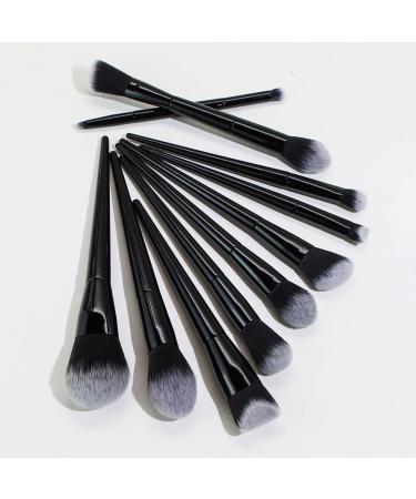 10-Piece Black Makeup Brush Set - Professional Eye Shadow Tools for Flawless Beauty - Ships Internationally - Buy Online on GoSupps.com