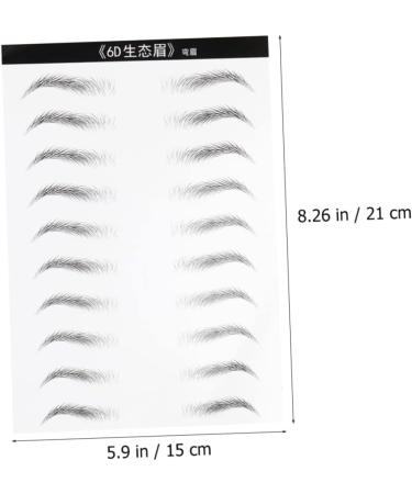 Ipetboom 6 Sheets Hair- Like Authentic Eyebrows Artificial Eyebrow Patch Eyebrow Stickers 6d Makeup Tools - Buy Online on GoSupps.com