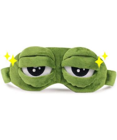 Unisex Creative Travel Sleep Eye Mask Cartoon Frog Filled Hood Eyeshade Cover Blinder Office School Blindfold - Buy Online on GoSupps.com