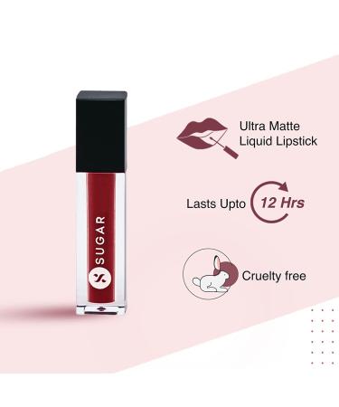 SUGAR Smudge Me Not Liquid Mini Lipstick - 05 Rust Lust | Long-Lasting High Pigment Lip Color for All Skin Types - Shop Internationally - Buy Online on GoSupps.com