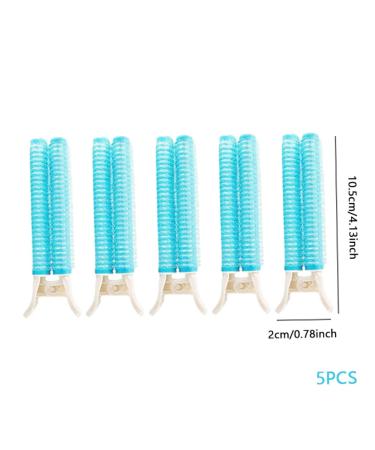 5pcs Blue Hair Curler Clips for Fast Curling and Hair Volume - Reusable Styling Rollers for DIY Hair Styling - Buy Online on GoSupps.com