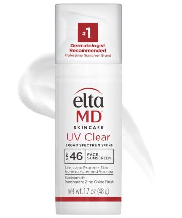 EltaMD - UV Clear Facial Sunscreen SPF 46 - For Skin Types Prone To Acne Rosacea & Hyperpigmentation 48g/1.7oz