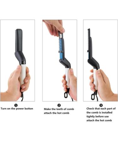 Beard Straightener for Men Fast Heated Straightening Brush Beard Straightening Comb Beard Styling Comb - Buy Online on GoSupps.com