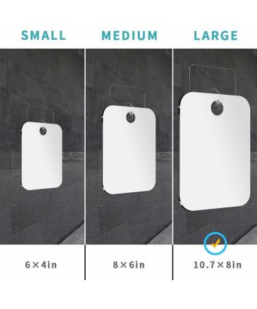 Fogless Shower Shaving Mirror Set - 2 Pack 6x4 Inches | Anti-Fog, Unbreakable & Portable Handheld Makeup Mirror for Bathroom Wall Hanging - Buy Online on GoSupps.com
